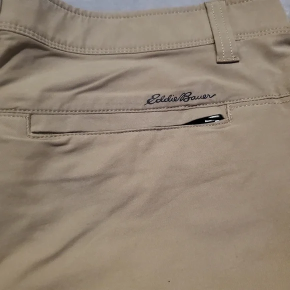 Eddie Bauer Mens Tan Voyager Flex Chino Slim Straight Leg Pants Size 32 NWT - Picture 5 of 12